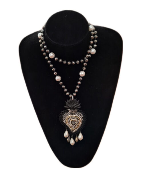 Collana lunga Sacro cuore piombo