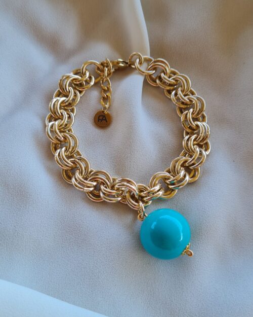 Bracciale Frida con boule turchese