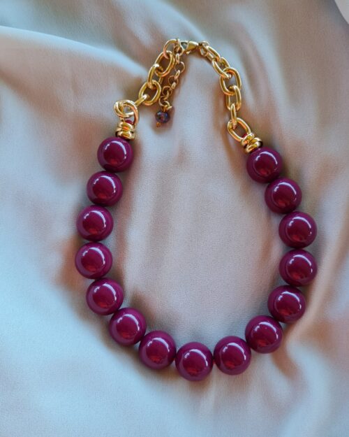 Collana Amalia color vinaccia