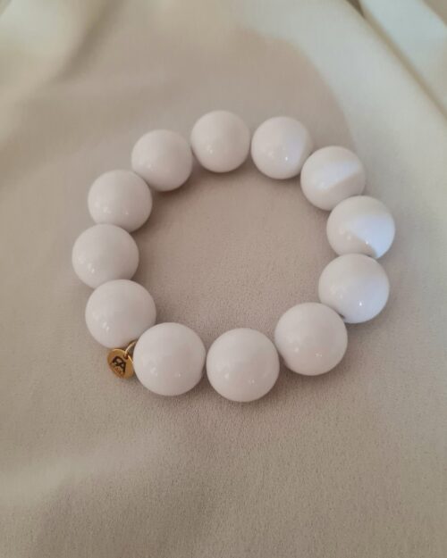 Bracciale elastico Amalia bianco