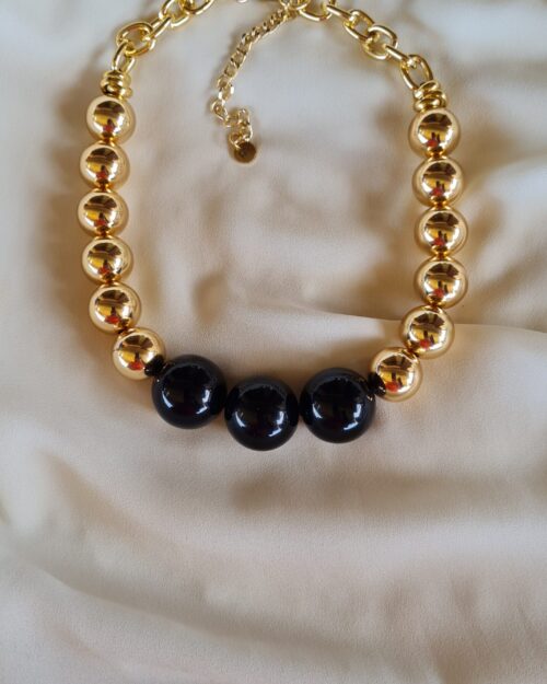 Collana bicolore Frida oro e nero