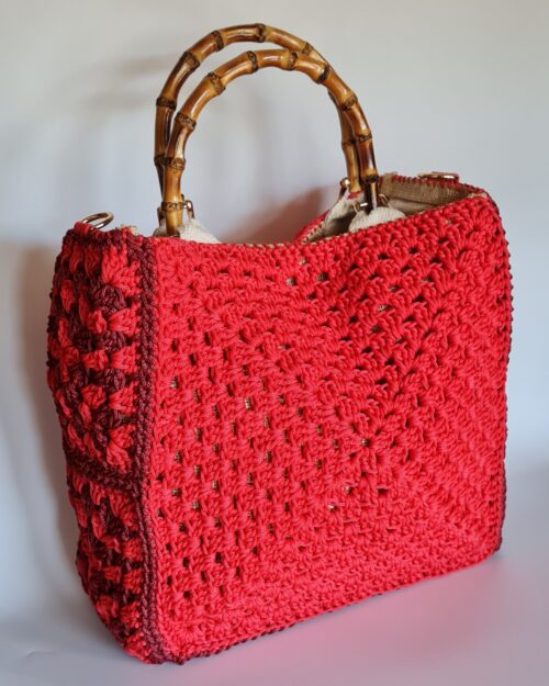 Borsa a mattonelle rossa