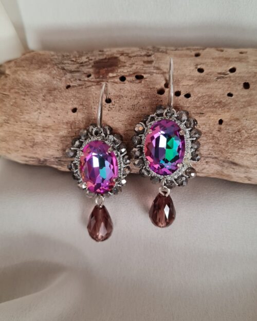 Orecchini pendenti Luce fucsia