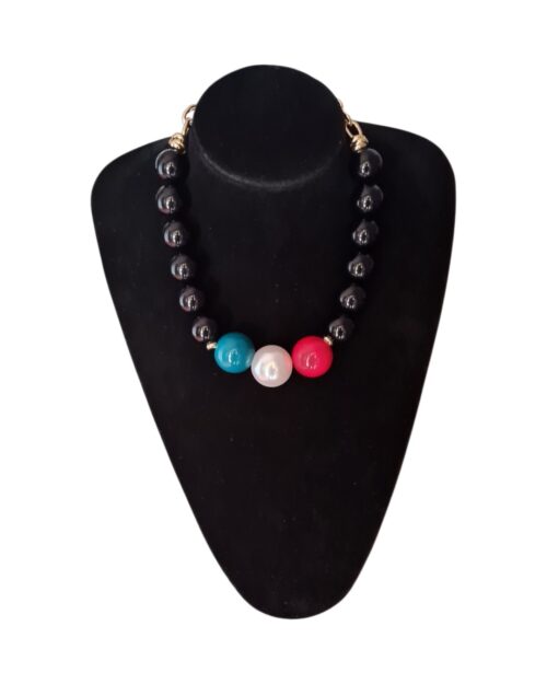 Collana Frida Tricolore nera