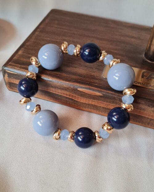 Bracciale elastico Tecla sui toni del blu