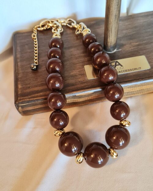 Collana Frida marrone caffè