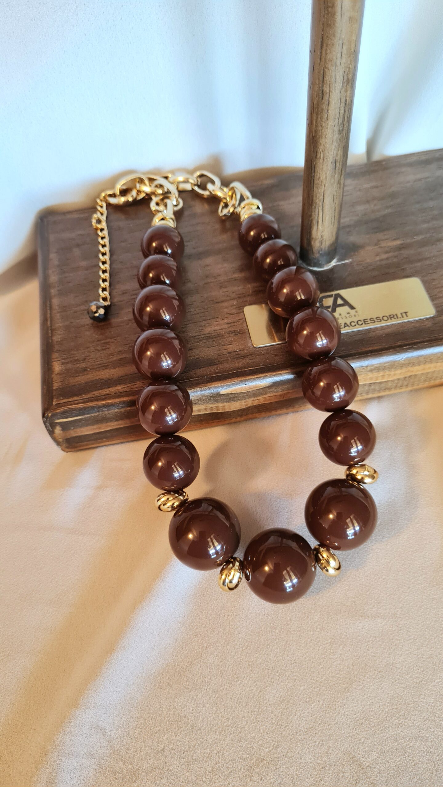 Collana Frida marrone caffè