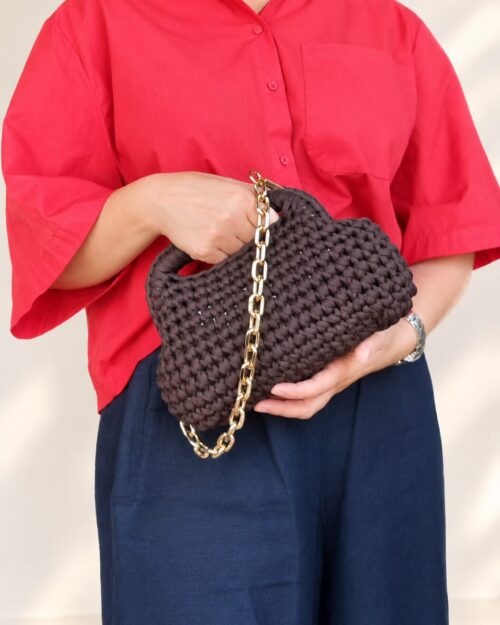 Mini Clutch marrone caffé