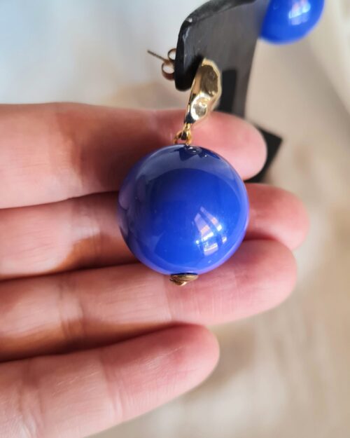 Orecchini Frida blu elettrico