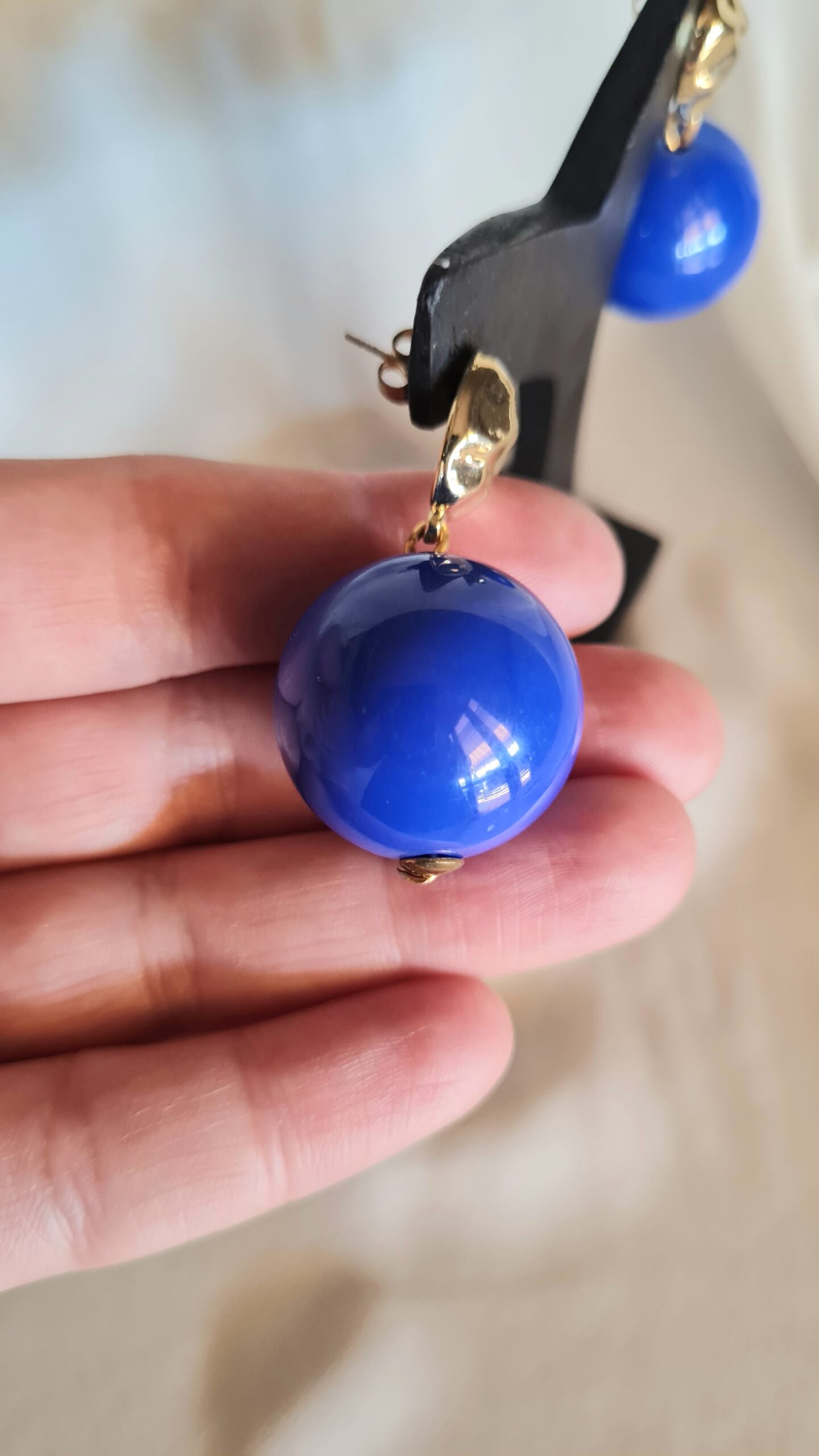 Orecchini Frida blu elettrico