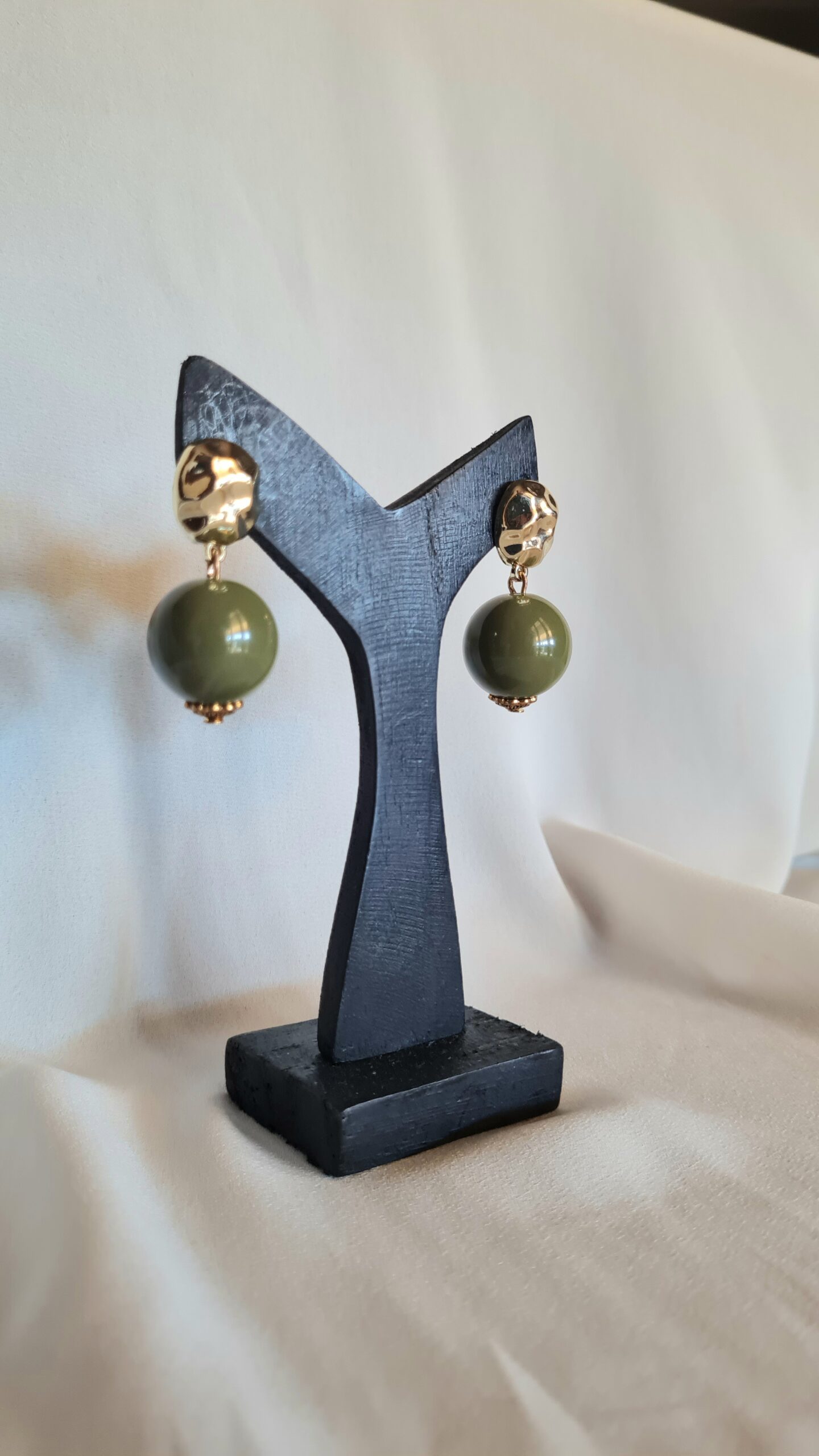 Orecchini Frida verde oliva - immagine 2